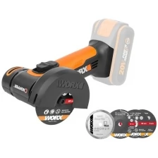 Аккумуляторная УШМ Worx WX801.9 0 коробка, 76 мм, без аккумулятора