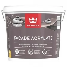 Краска фасадная Facade Acrylate (Фасад Акрилат) TIKKURILA 0,9л бесцветный (база С)