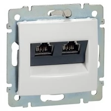 Legrand (Легранд) RJ-45 UTP 2 разъема с захватами - белый, Valena 774231