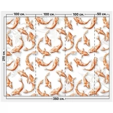 Фотообои / флизелиновые обои Золотые карпы 3,5 x 2,7 м