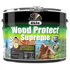 Декоративная высокопрочная пропитка по дереву Dufa Wood Protect Supreme (9л) горная сосна